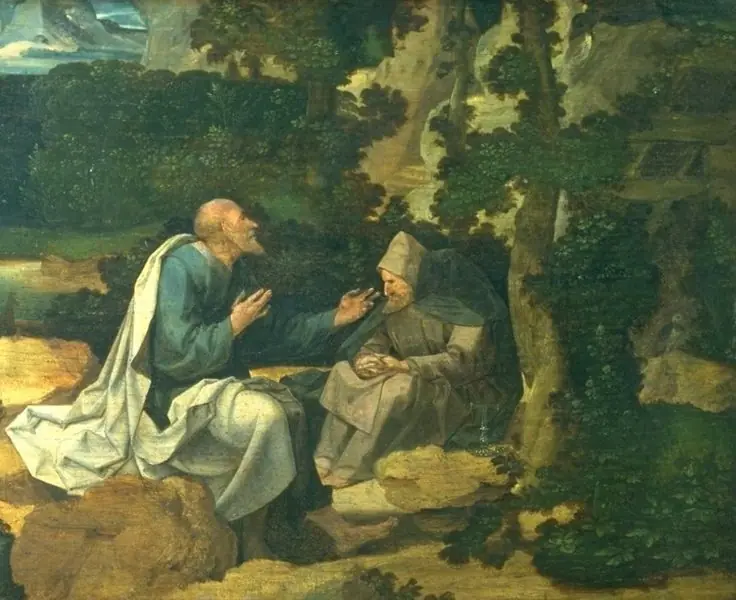 Landscape with the hermits Paul and Anthony