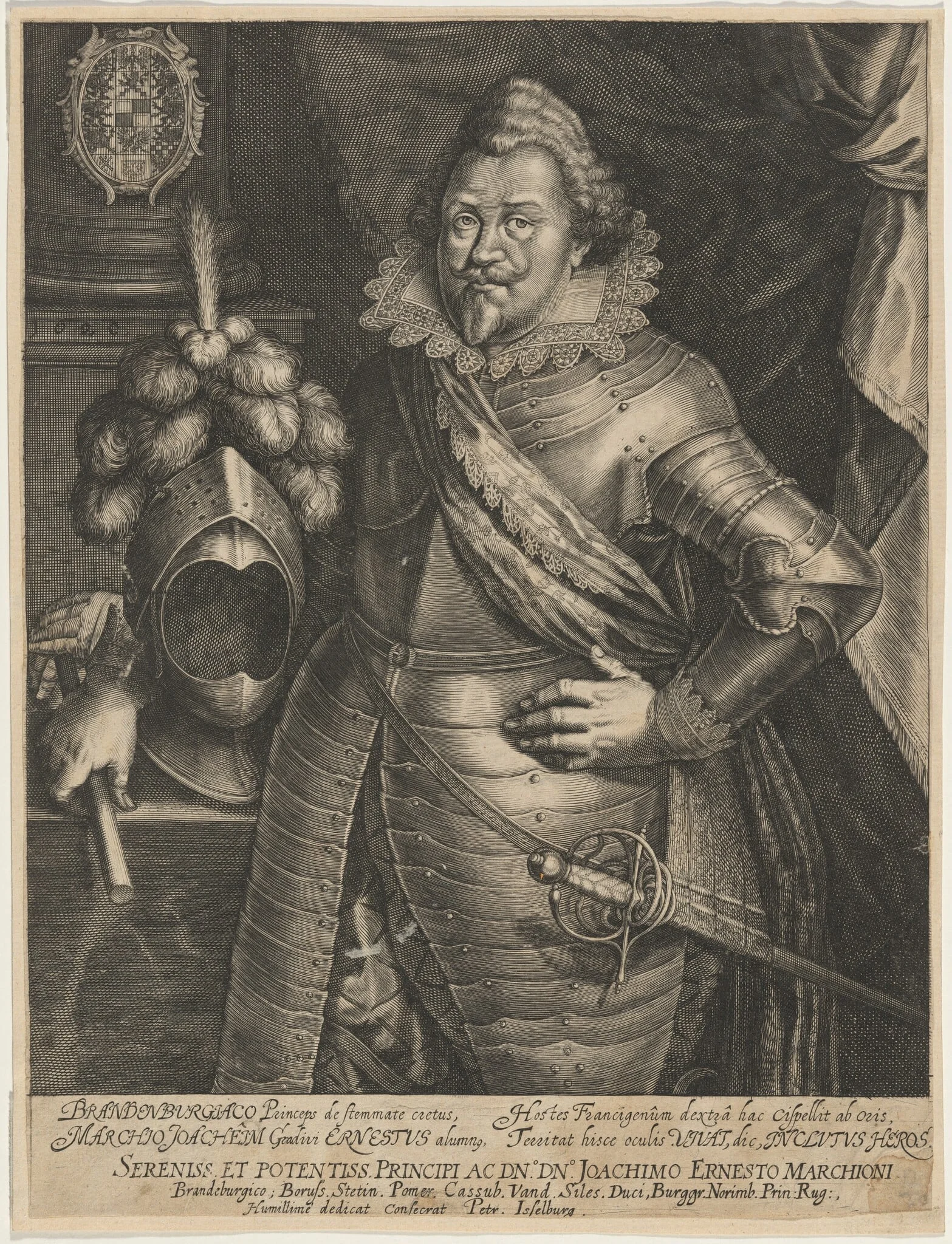 Joachim Ernest, Elector of Brandenburg, by Peter Isselburg, ink, 1620