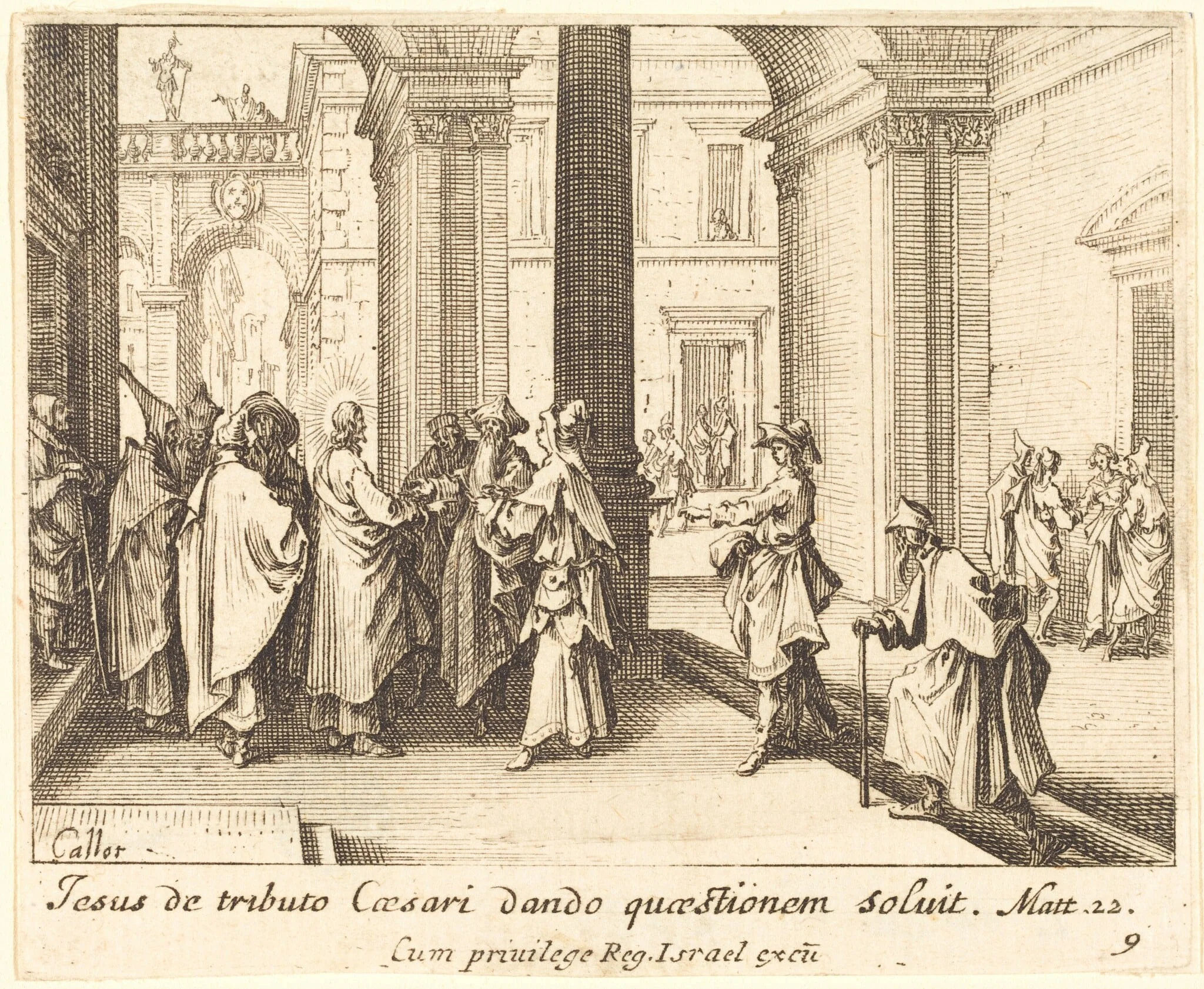 Caesar's Coin, by Jacques Callot, ink, 1635