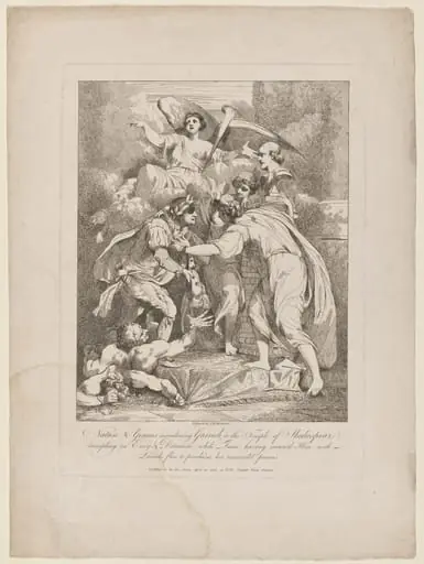 Nature and Genius Introducing Garrick to the Temple of Shakespeare