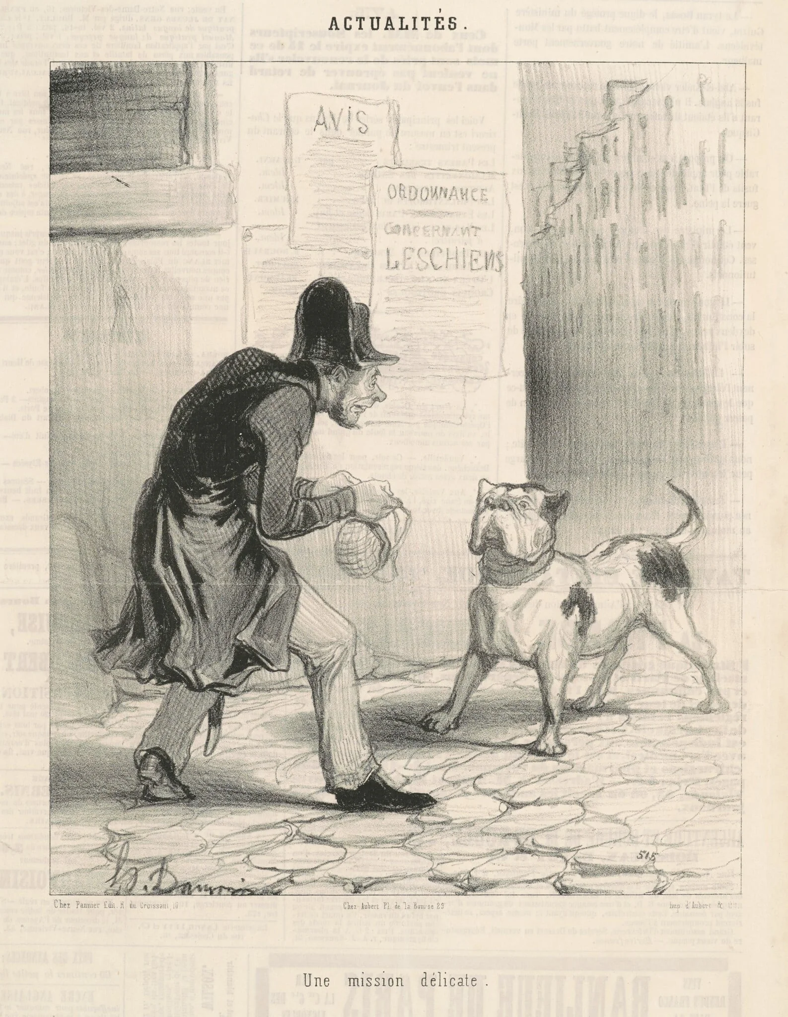 Une mission délicate, by Honoré Daumier, ink, 1843