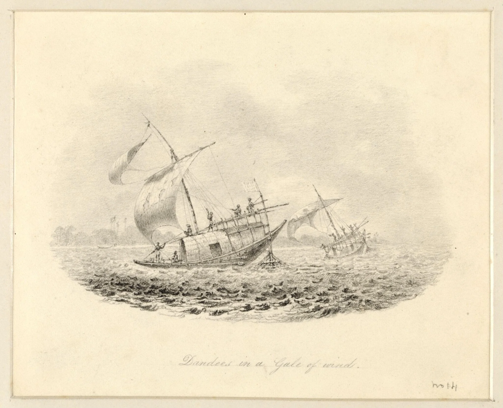 Dandees in a Gale of Wind, by Robert Captain Smith, 1830