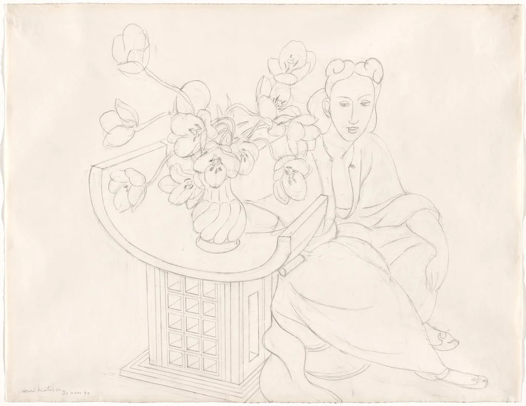Untitled, by Henri Matisse, graphite, 1940