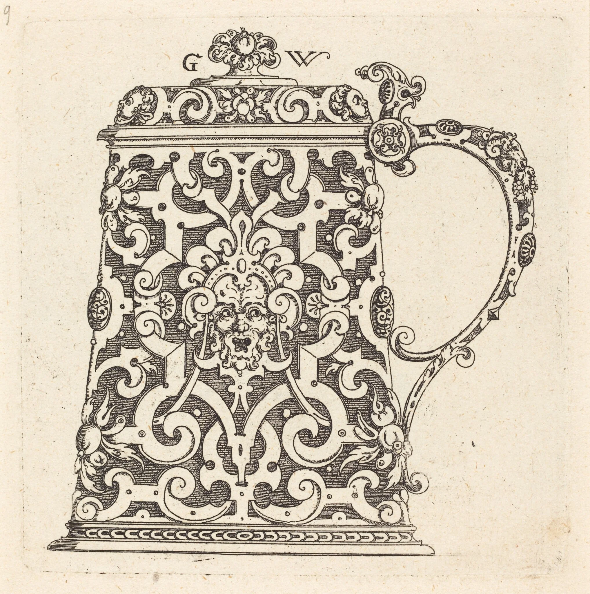 Tankard, by Georg Wechter I, ink, 1556