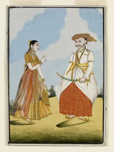 A warrior with his wife