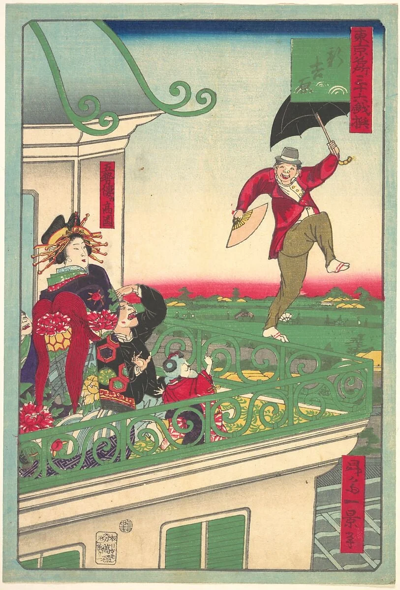 Untitled, by Shōsai Ikkei, ink, 1875