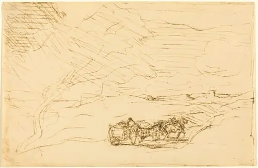 Wagon Going to Town (Le Charriot allant a la ville)