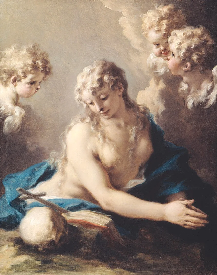 La Madeleine pénitente, by Giovanni Antonio Pellegrini, unspecified, 1720