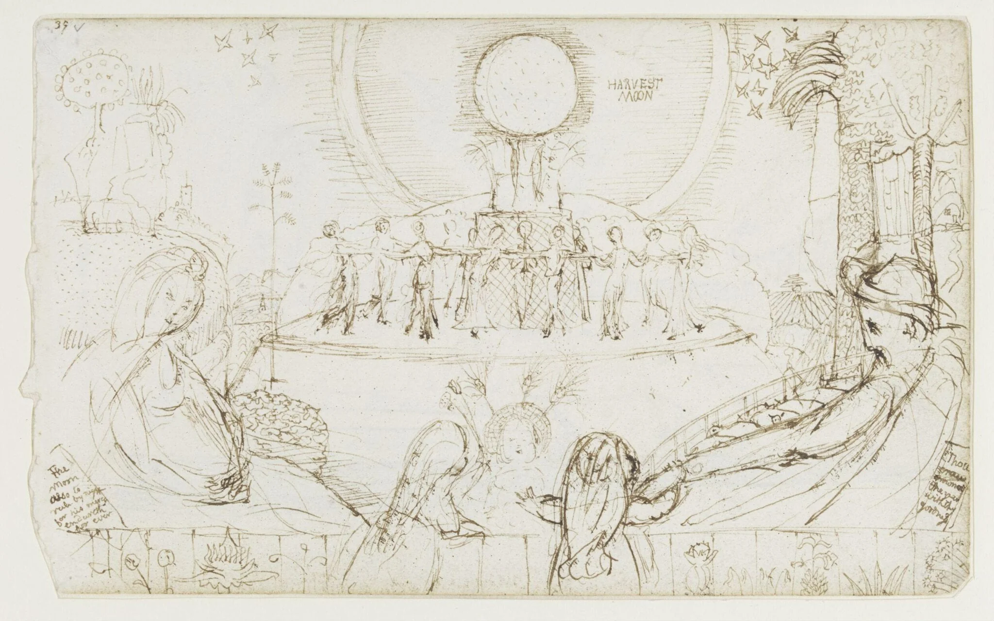 Harvest Celebration, by Samuel Palmer, 1824