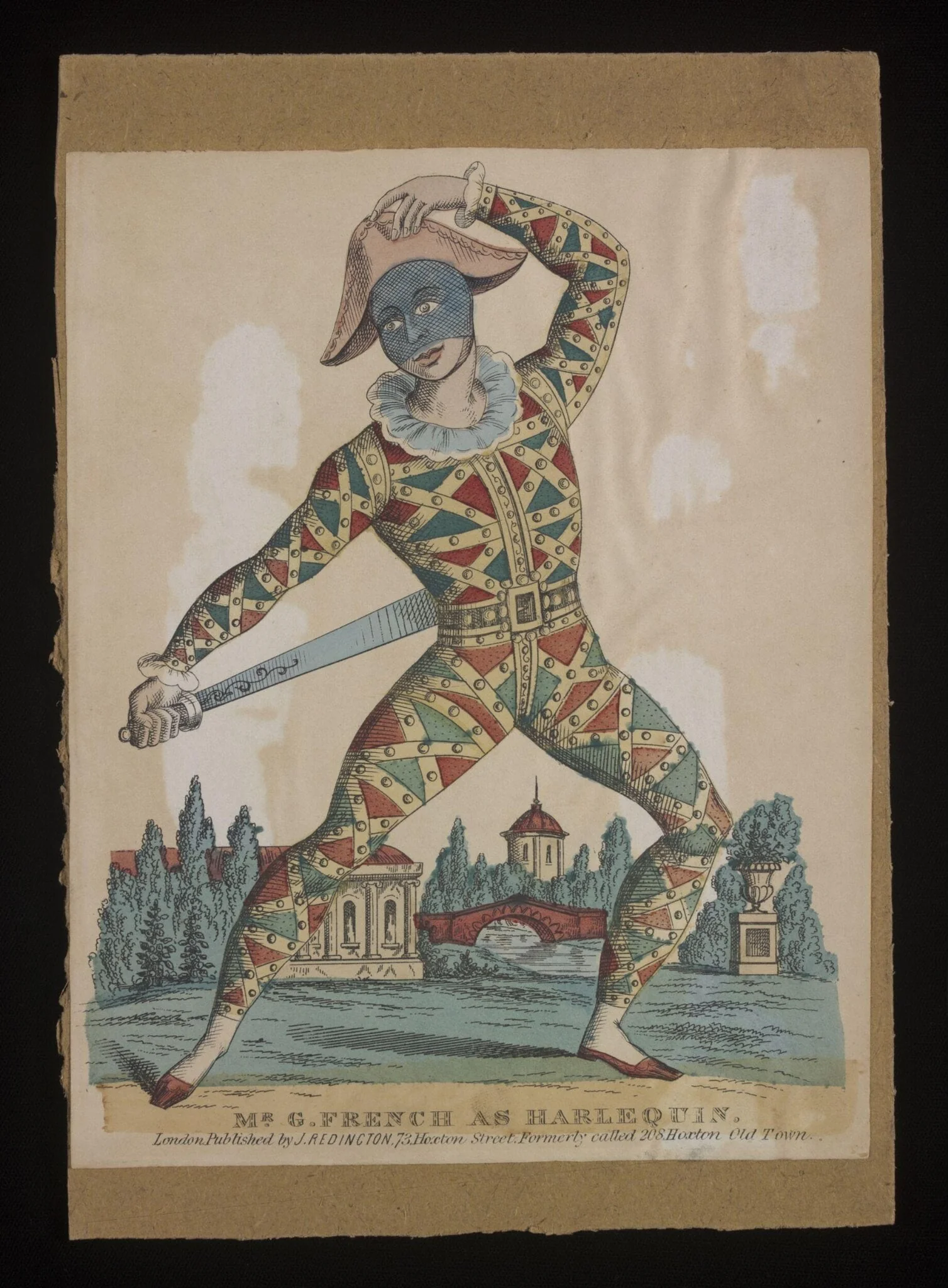 Mr G. French as Harlequin, by J. Redington, 1850