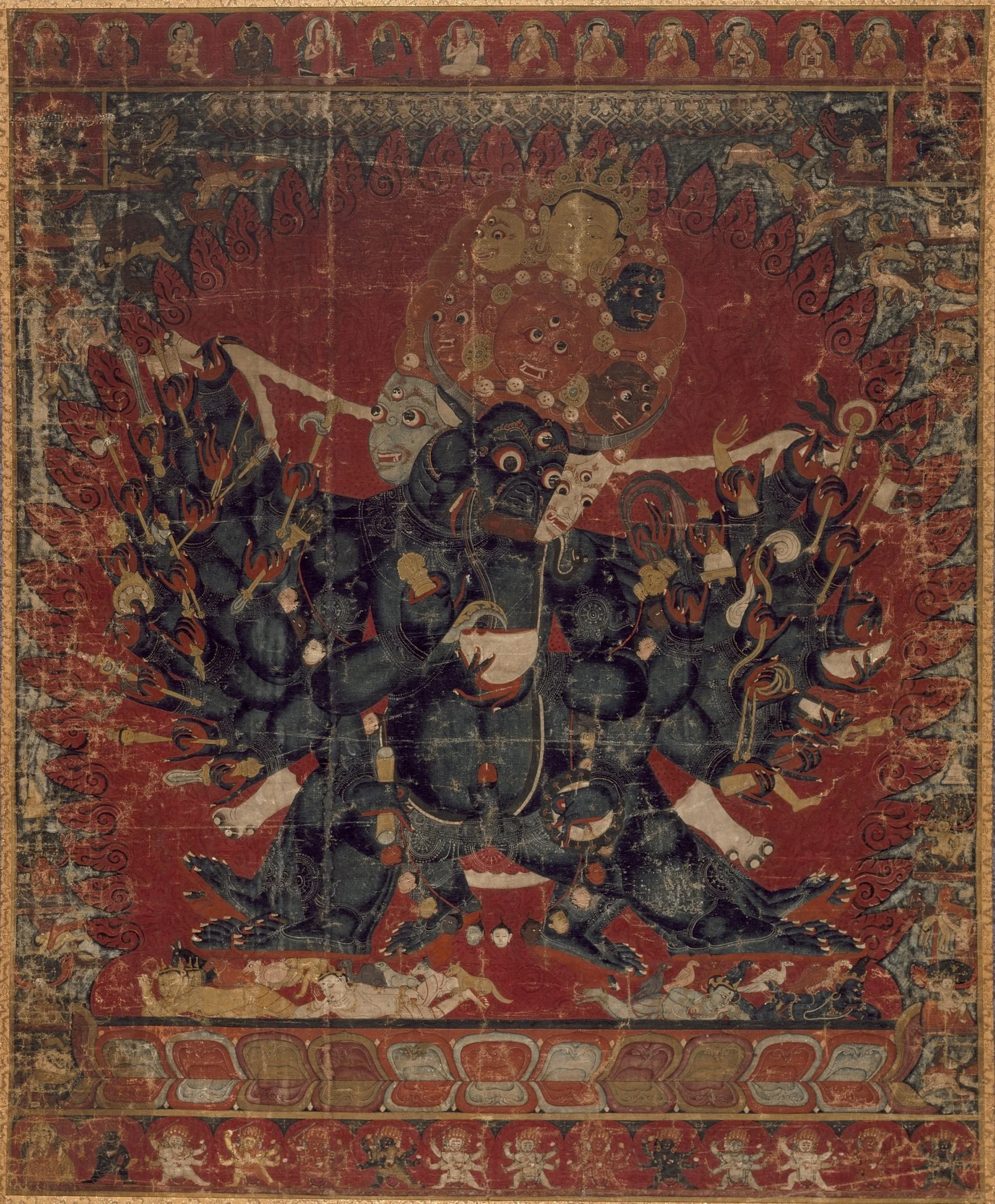 Yamantaka Vajrabhairava, by Unknown, unspecified, 1450