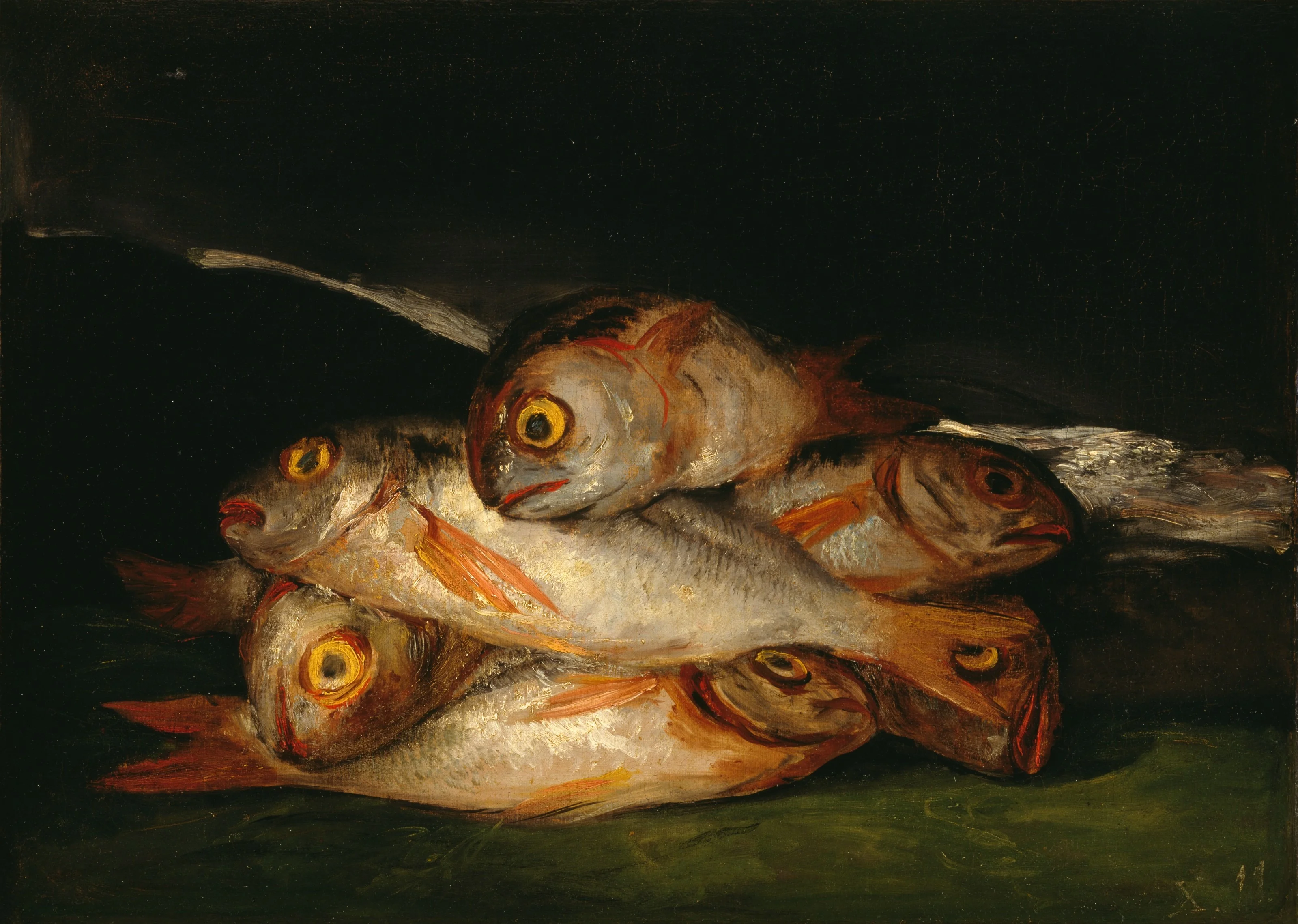 Still Life with Golden Bream, by Francisco Goya, oil, 1808
