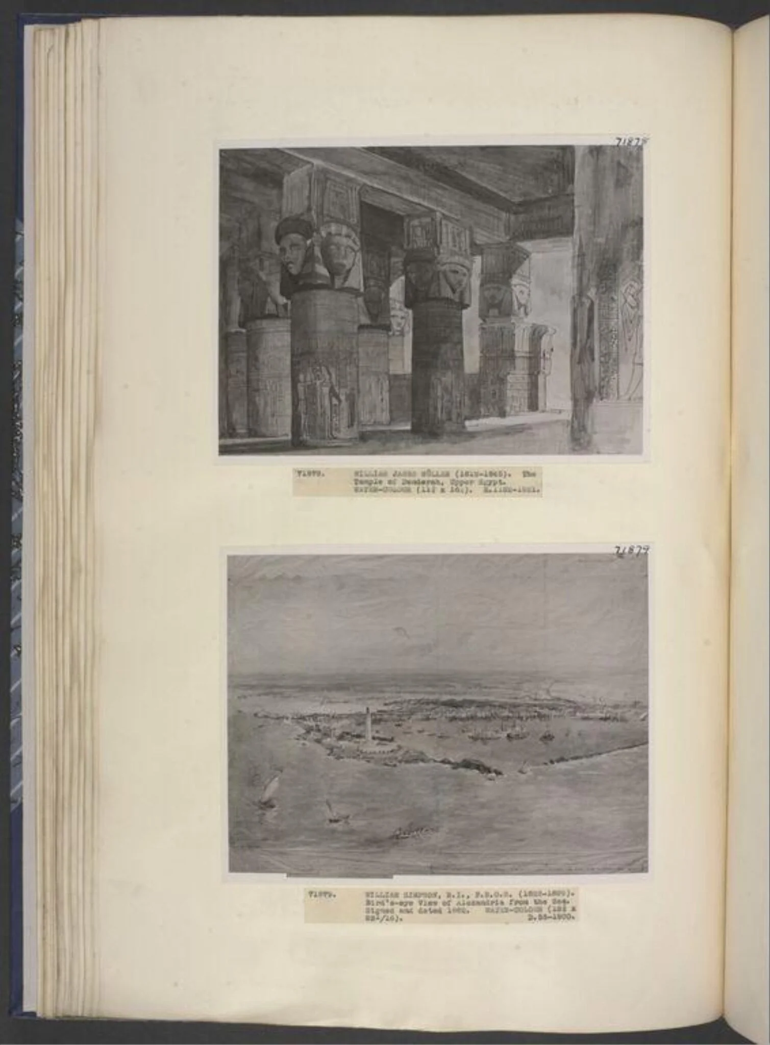 Bird's-Eye View of Alexandria from the Sea, by William R.I. F.R.G.S. Simpson, watercolor, 1882