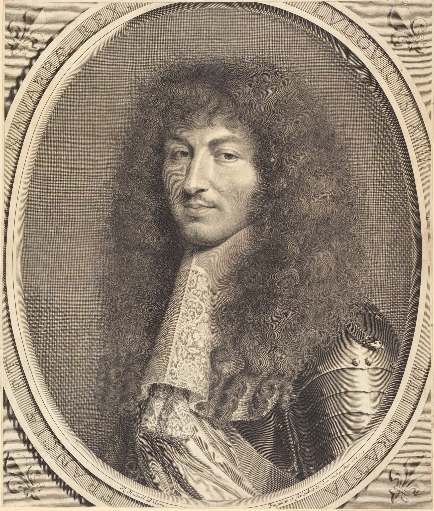 Louis XIV, by Robert Nanteuil, ink, 1664