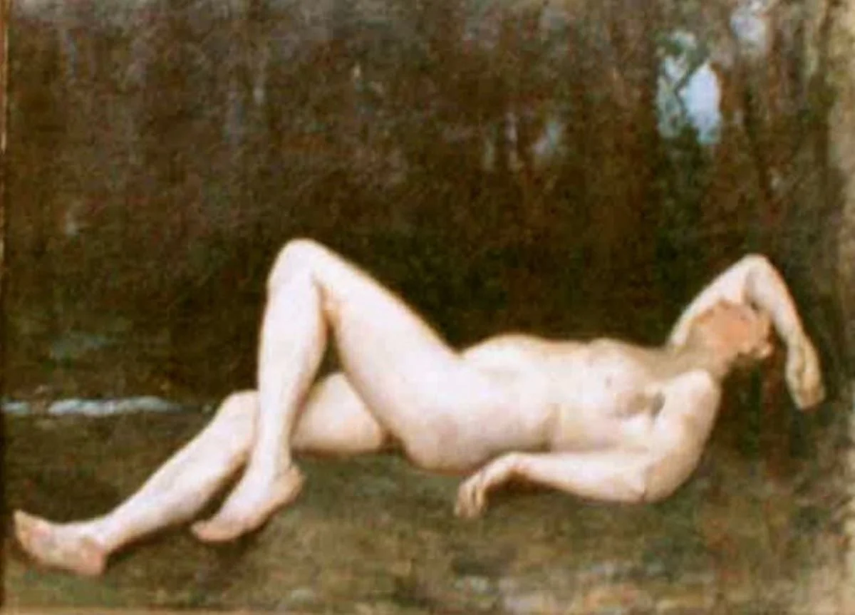 Nud în pădure, by Ion Andreescu, unspecified, 1850