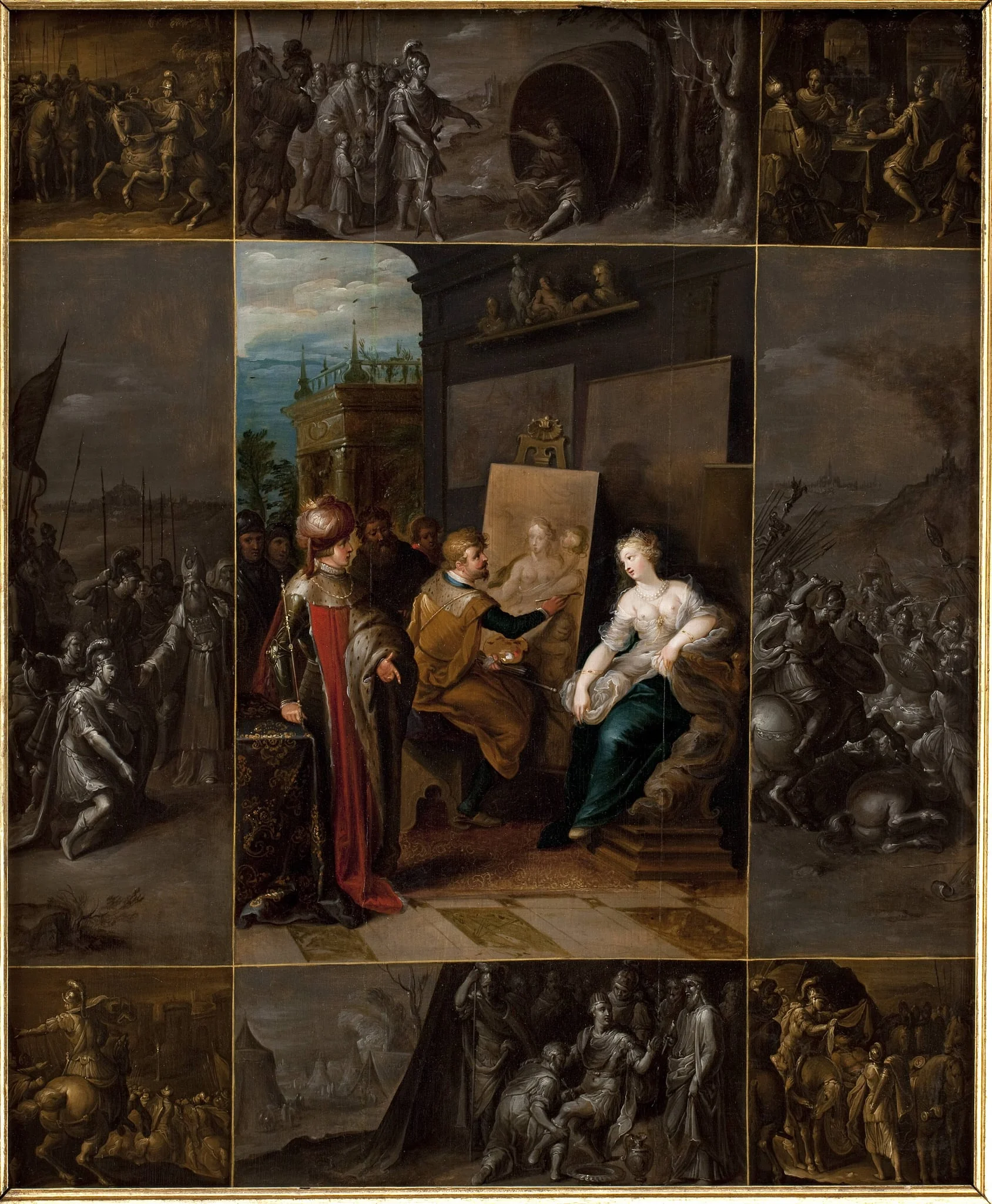 Apelles Painting Campaspe, by Unknown, unspecified, 1624