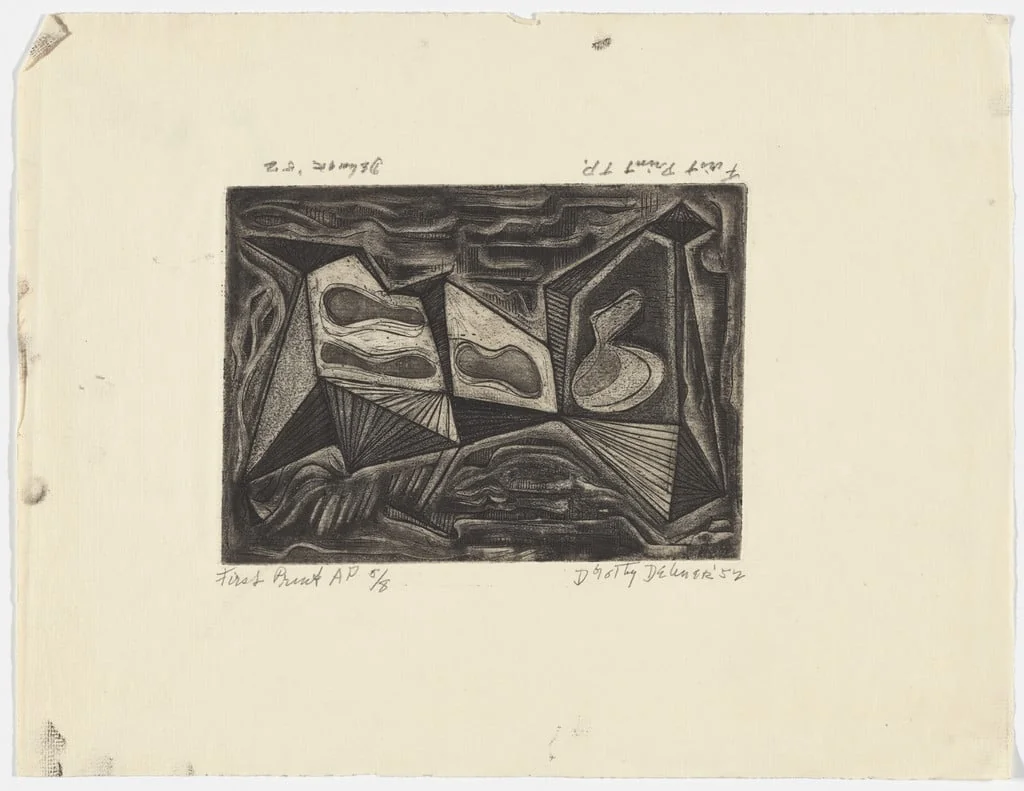 Untitled, by Dorothy Dehner, ink, 1952