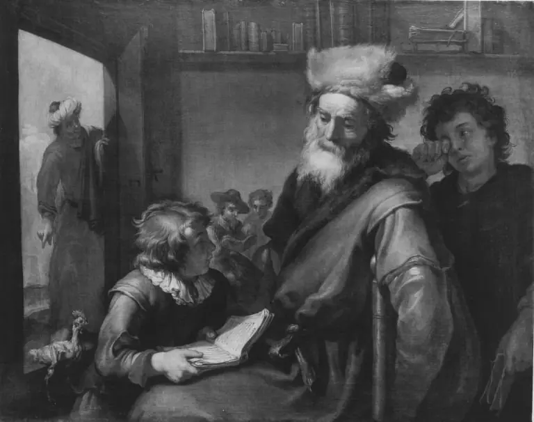 Plato mocked by Diogenes