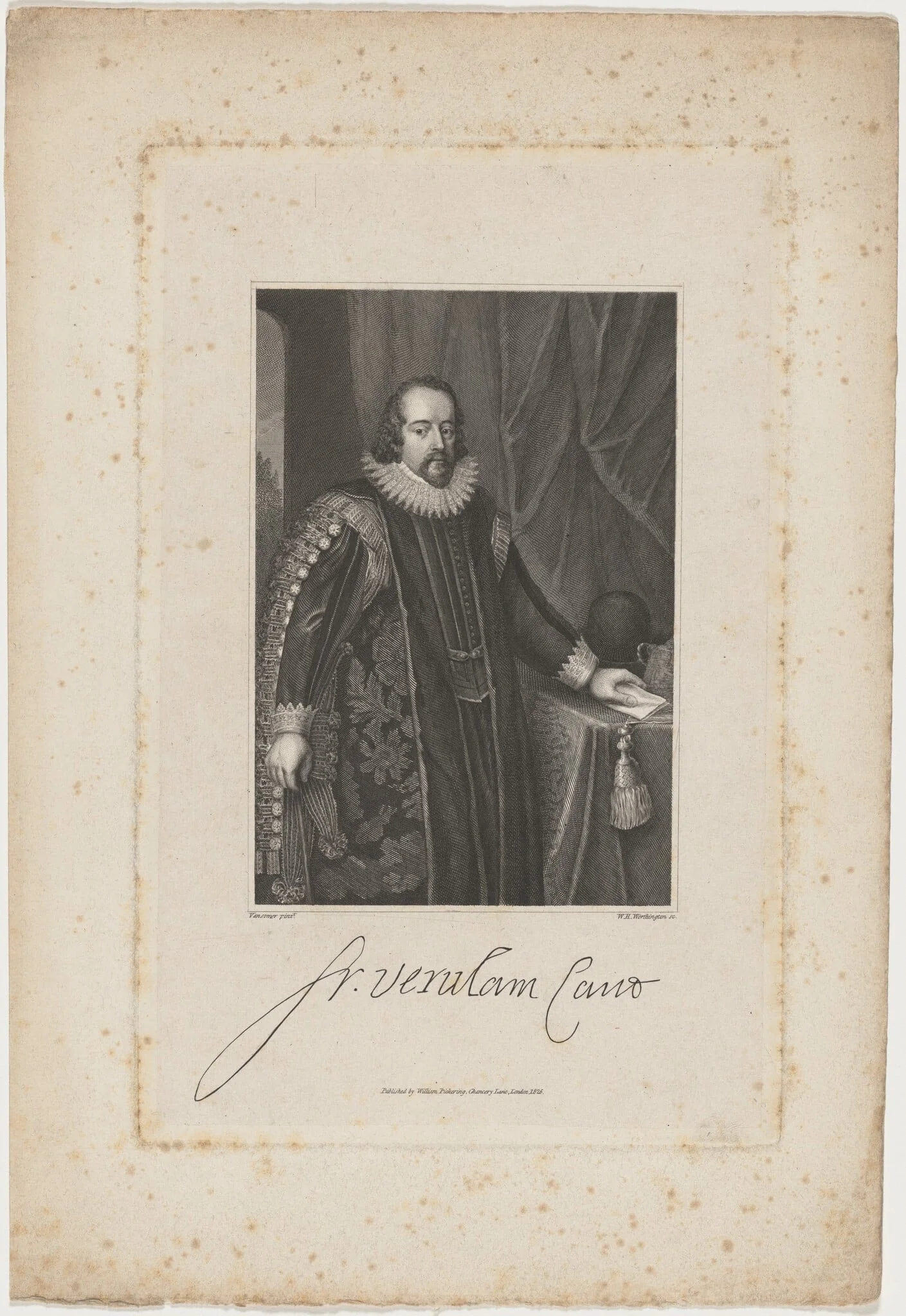 Bacon, by William Henry Worthington, ink, 1825