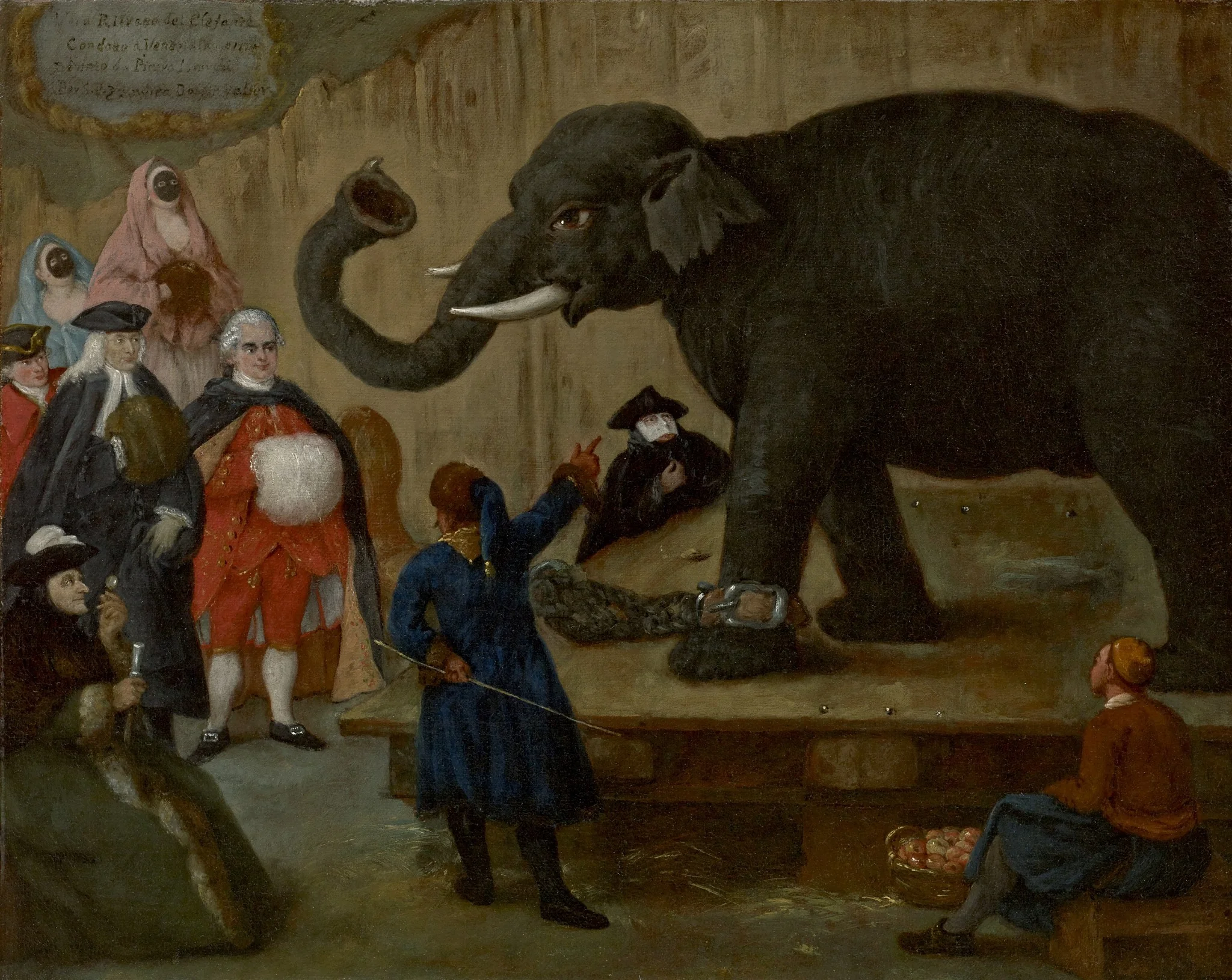The Display of the Elephant, by Pietro Longhi, oil, 1751