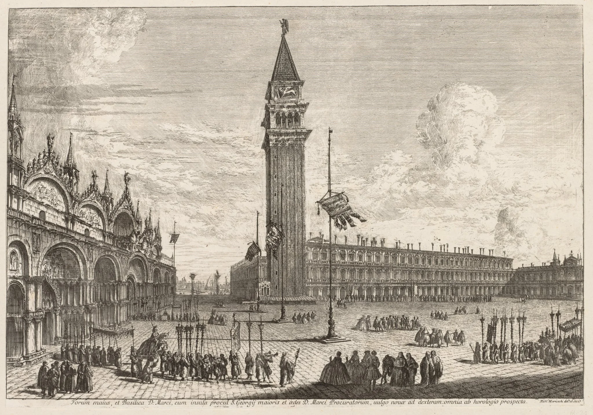 Views of Venice:  Piazza and Piazzetta, by Michele Marieschi, 1741