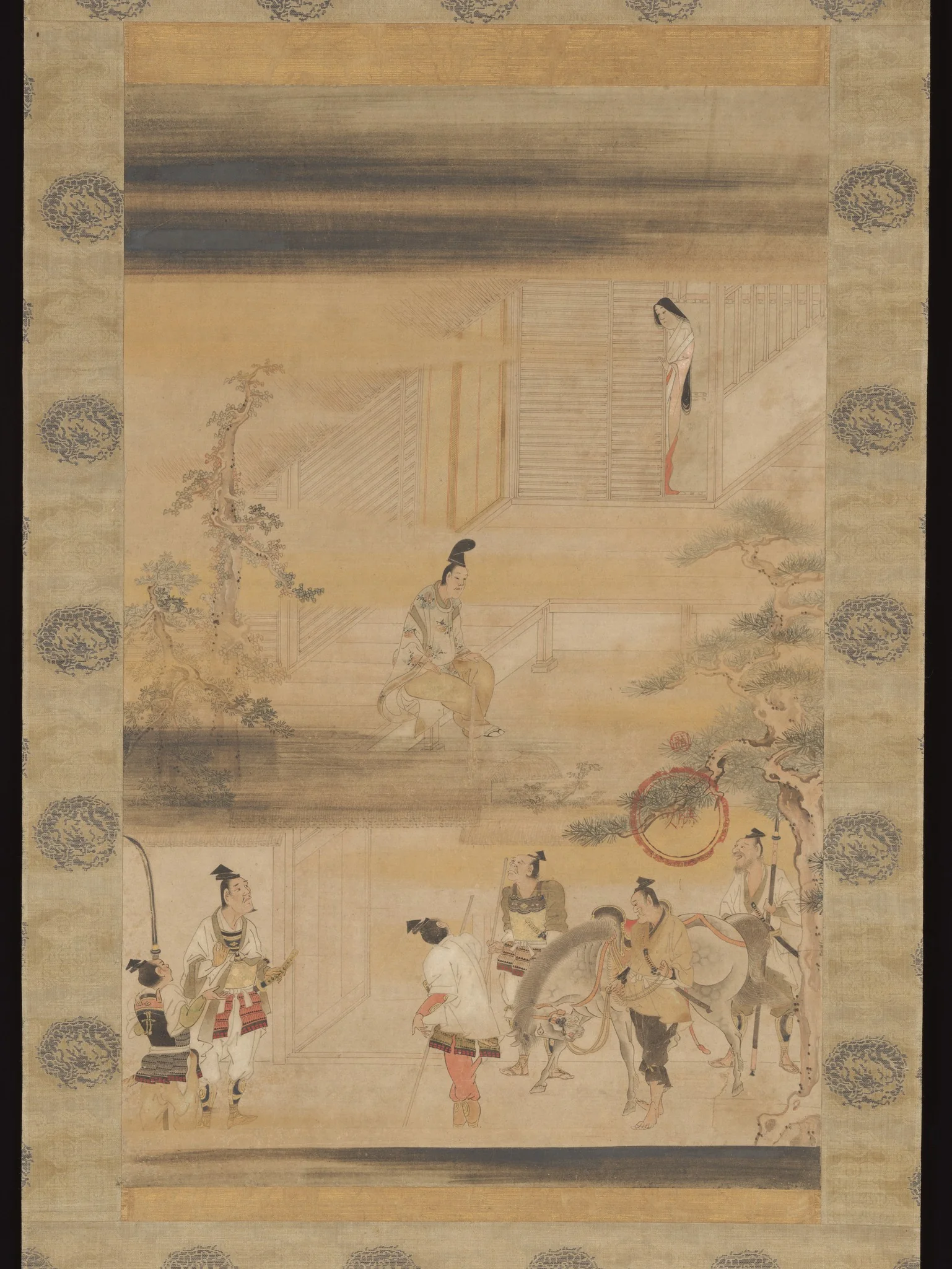 “Taira no Koremori’s Farewell,”  from The Tale of the Heike (Heike monogatari), by Iwasa Matabei, unspecified, 1640