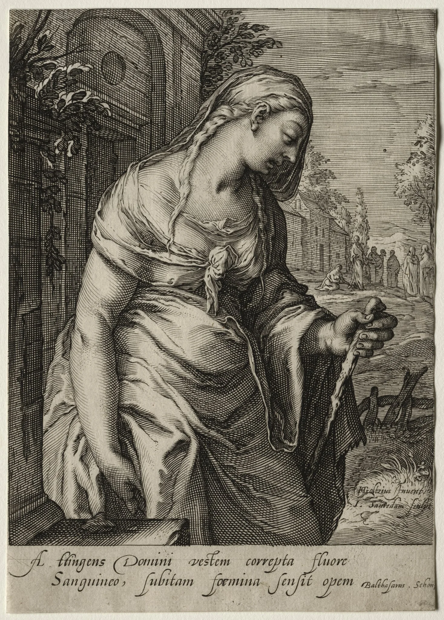Heroines of the New Testament:  The Woman with the Issue of Blood, by Jan Pietersz Saenredam, 1595