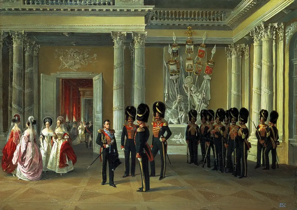 Part of the White (Armorial) Hall in the Winter Palace