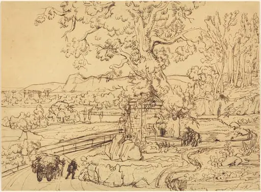 The Roman Campagna with an Ancient Fountain
