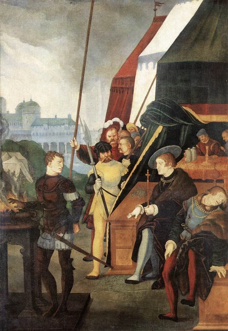 Mucius Scaevola, by Hans Baldung Grien, unspecified, 1531