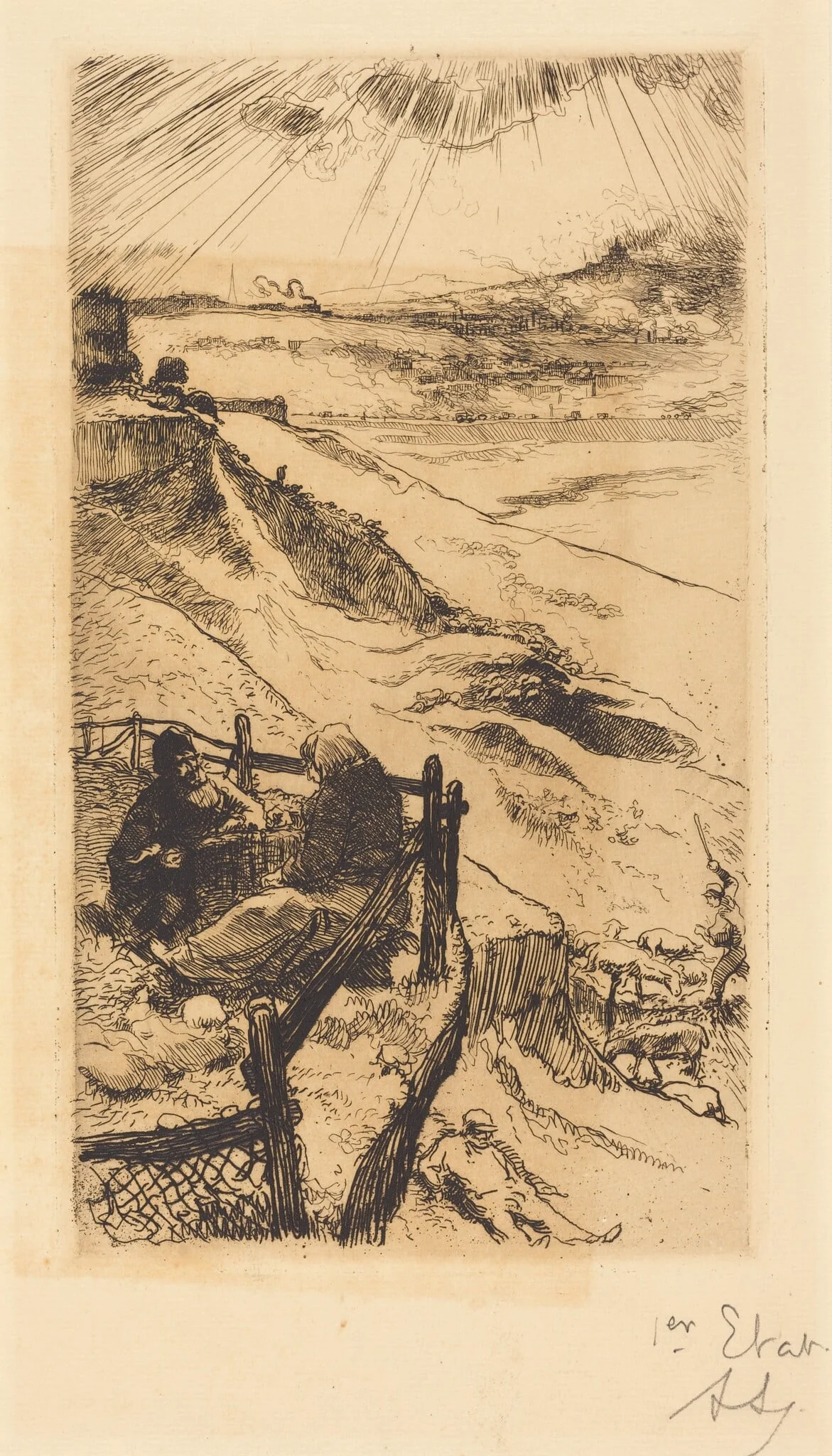American Quarries, near Paris (Carrieres d'Amerique, pres Paris), by Auguste Lepère, ink, 1898