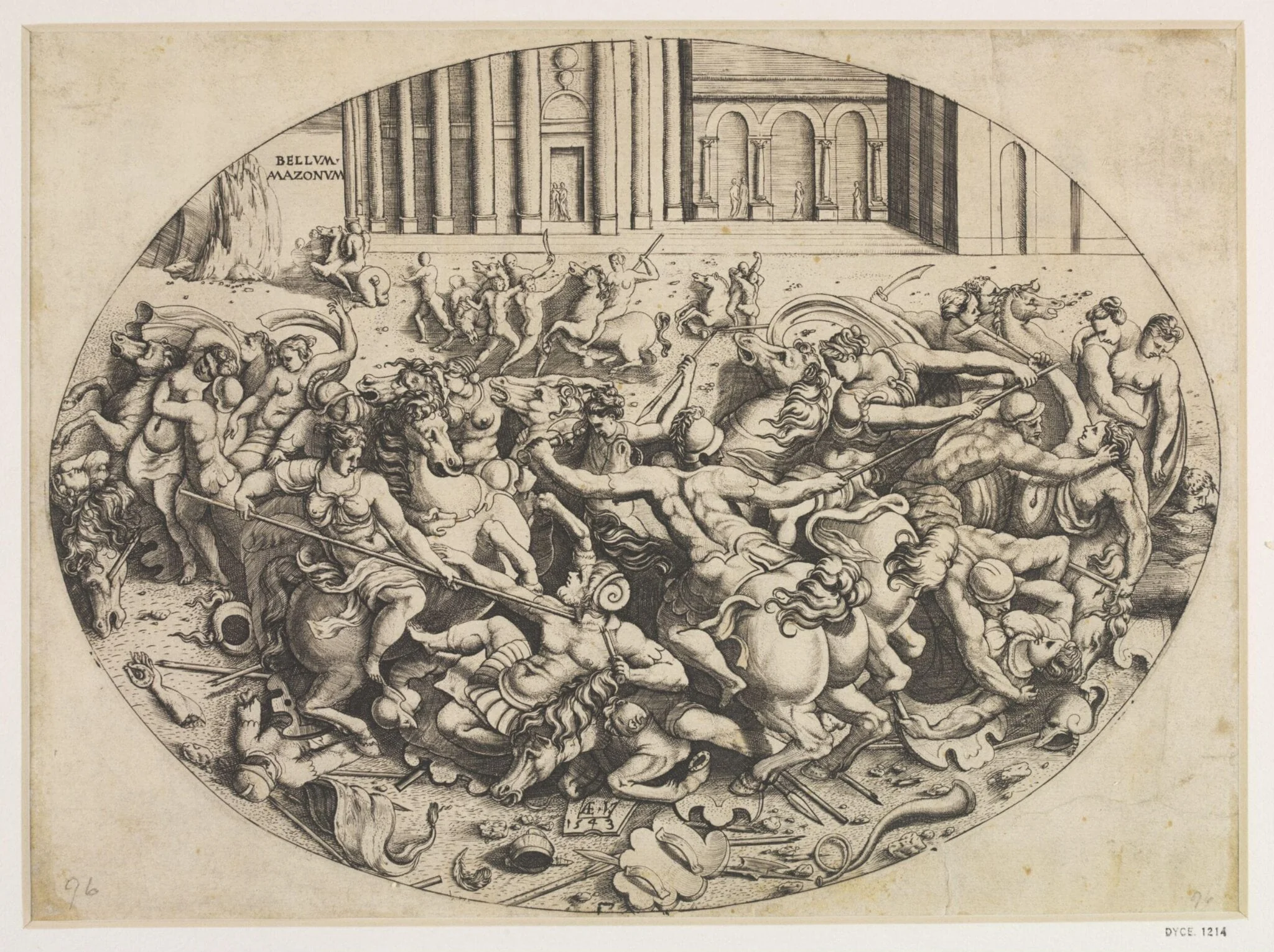 The Battle of the Lapithæ and Centaurs, by Enea Vico, 1543