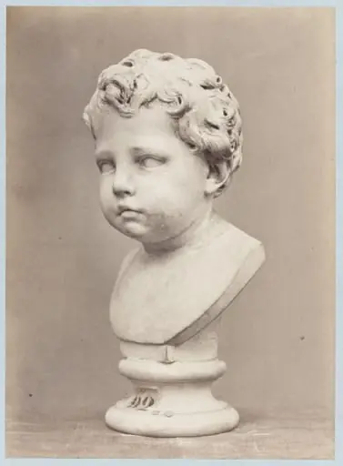 Marble bust of child