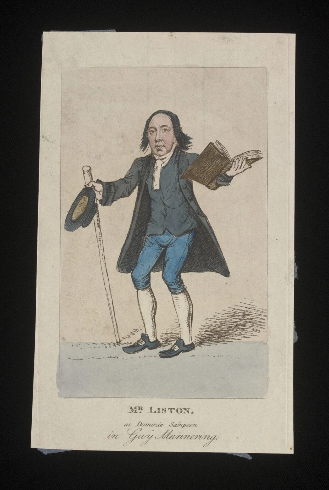 Mr Liston as Dominie Sampson in Guy Mannering, by Unknown, 1850