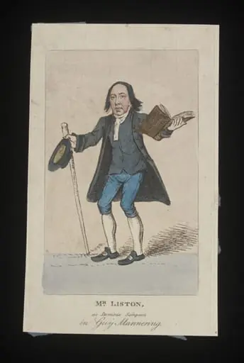 Mr Liston as Dominie Sampson in Guy Mannering