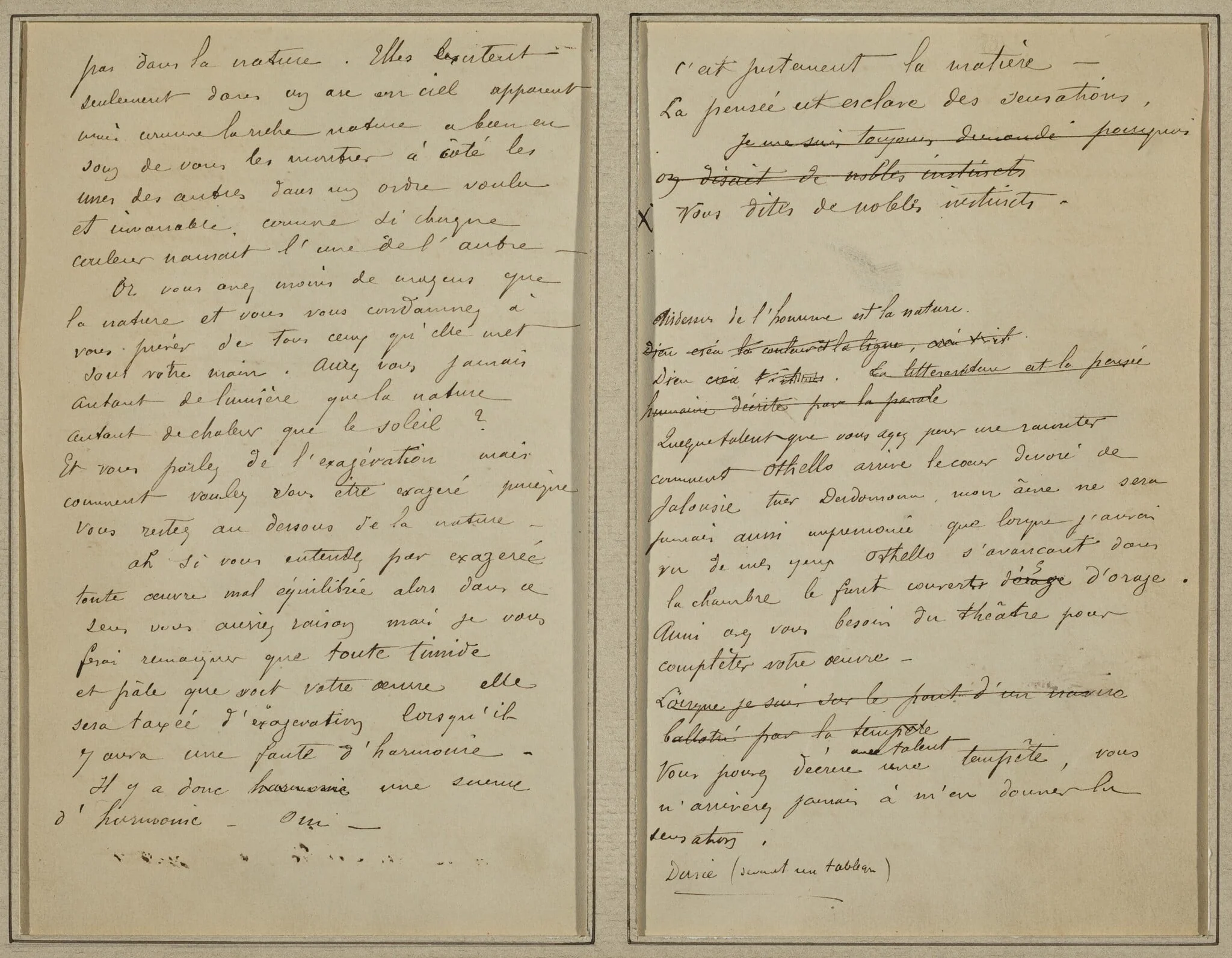 Manuscript Pages [verso], by Paul Gauguin, ink, 1886