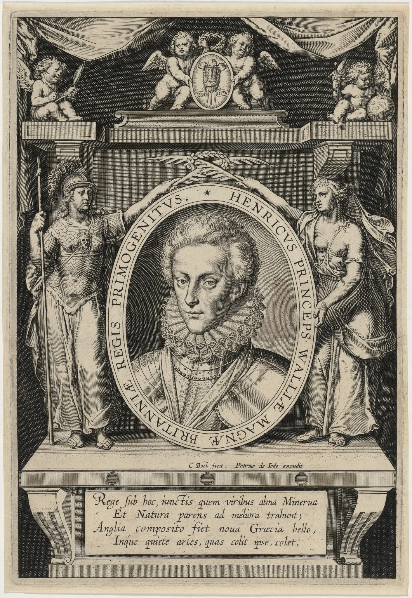 Henry Frederick, Prince of Wales, by Cornelis Boel, ink, 1598