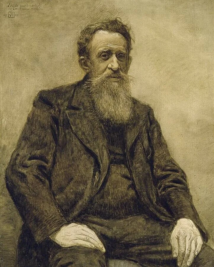Portrait of Constantin Meunier, by Théo van Rysselberghe, oil, 1900