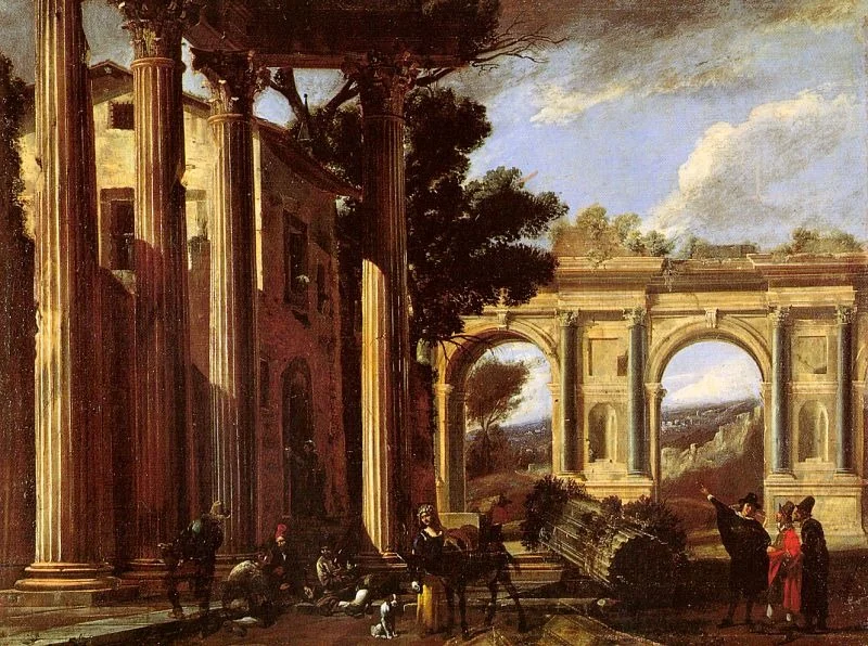Architectural View, by Viviano Codazzi, oil, 1627