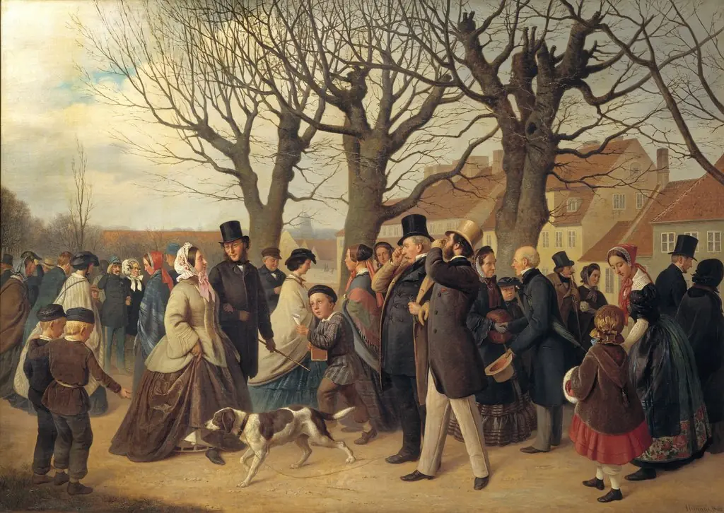 Promenading on the Ramparts of Copenhagen on the Evening of a Public Holiday in Spring