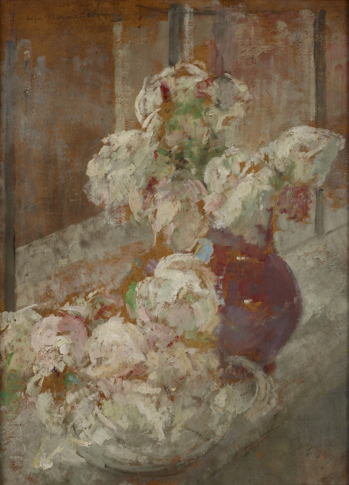 Flowers, by Olga Boznańska, unspecified, 1913
