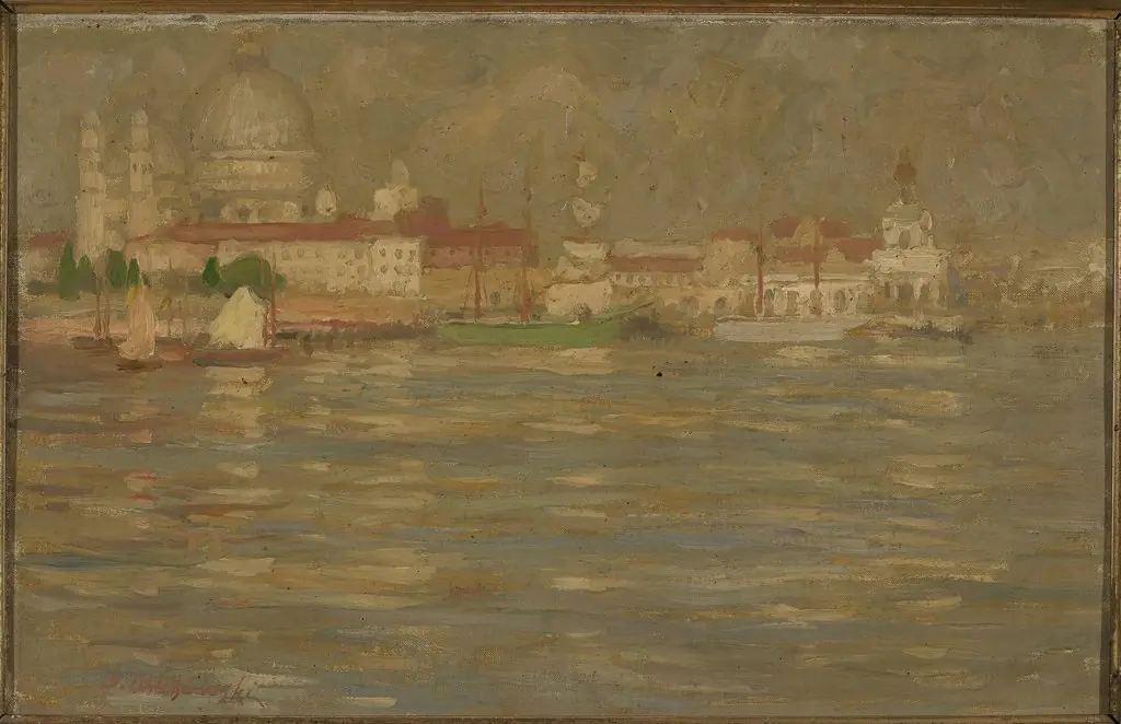 View of the city at waterside
