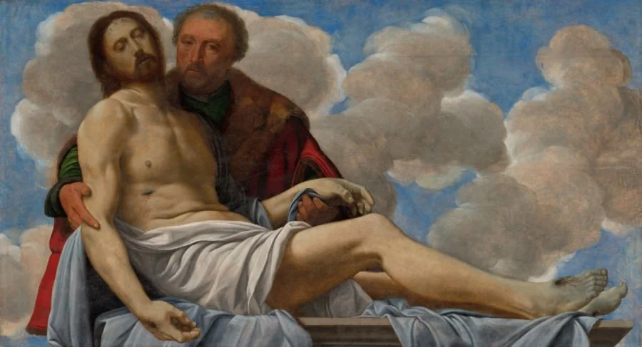 Christ with Joseph of Arimathea, by Giovanni Girolamo Savoldo, unspecified, 1525