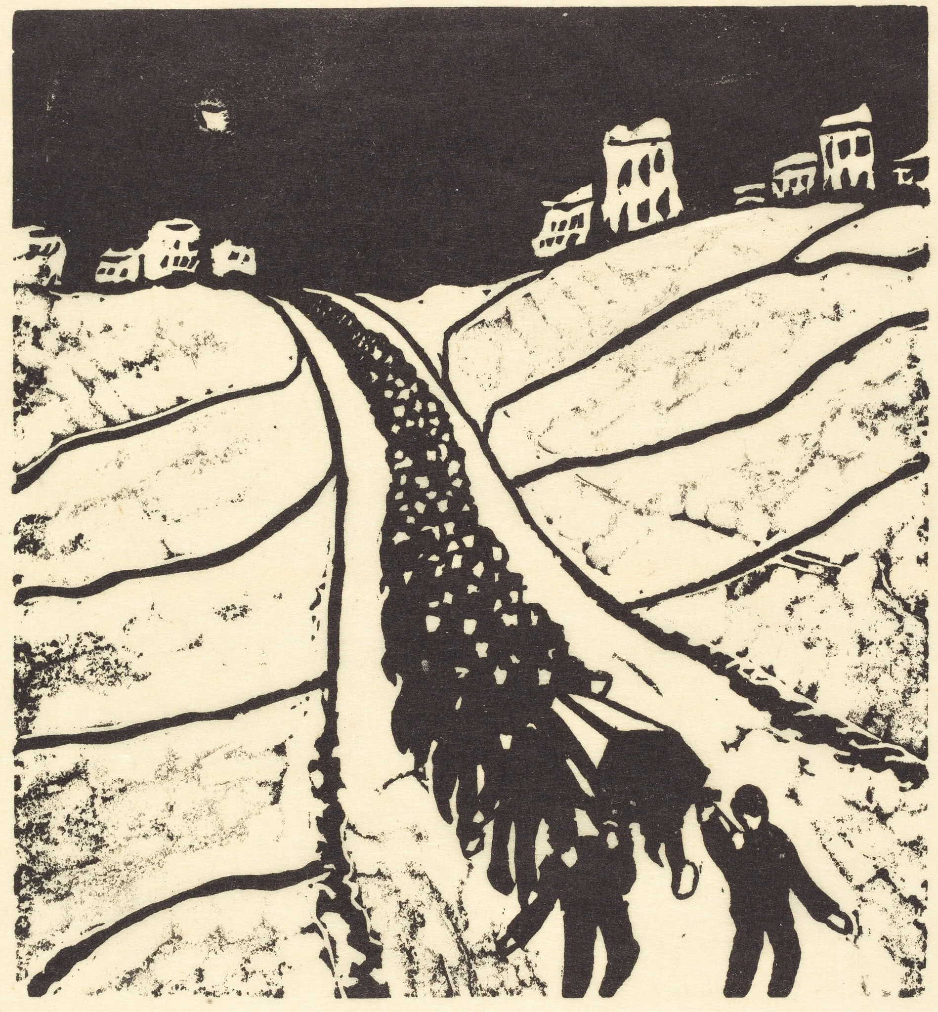 The Burial (Begrabnis), by Walter Gramatté, 1916