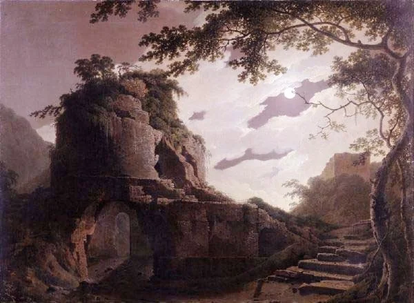 Virgil's Tomb, by Joseph Wright of Derby, oil, 1792