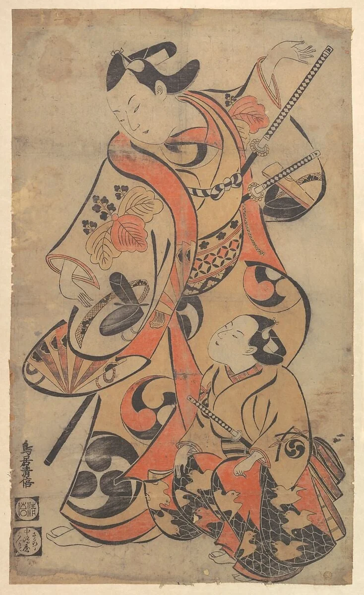 Untitled, by Torii Kiyomasu I, ink, 1713