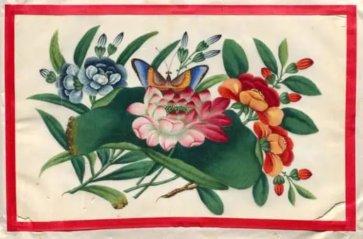 Painting Two from Illustrated Book of Flowers and Butterflies