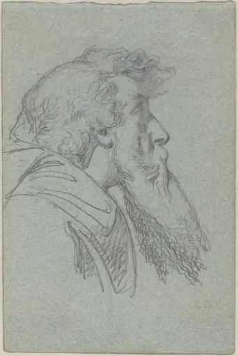 Bearded Man Looking Up