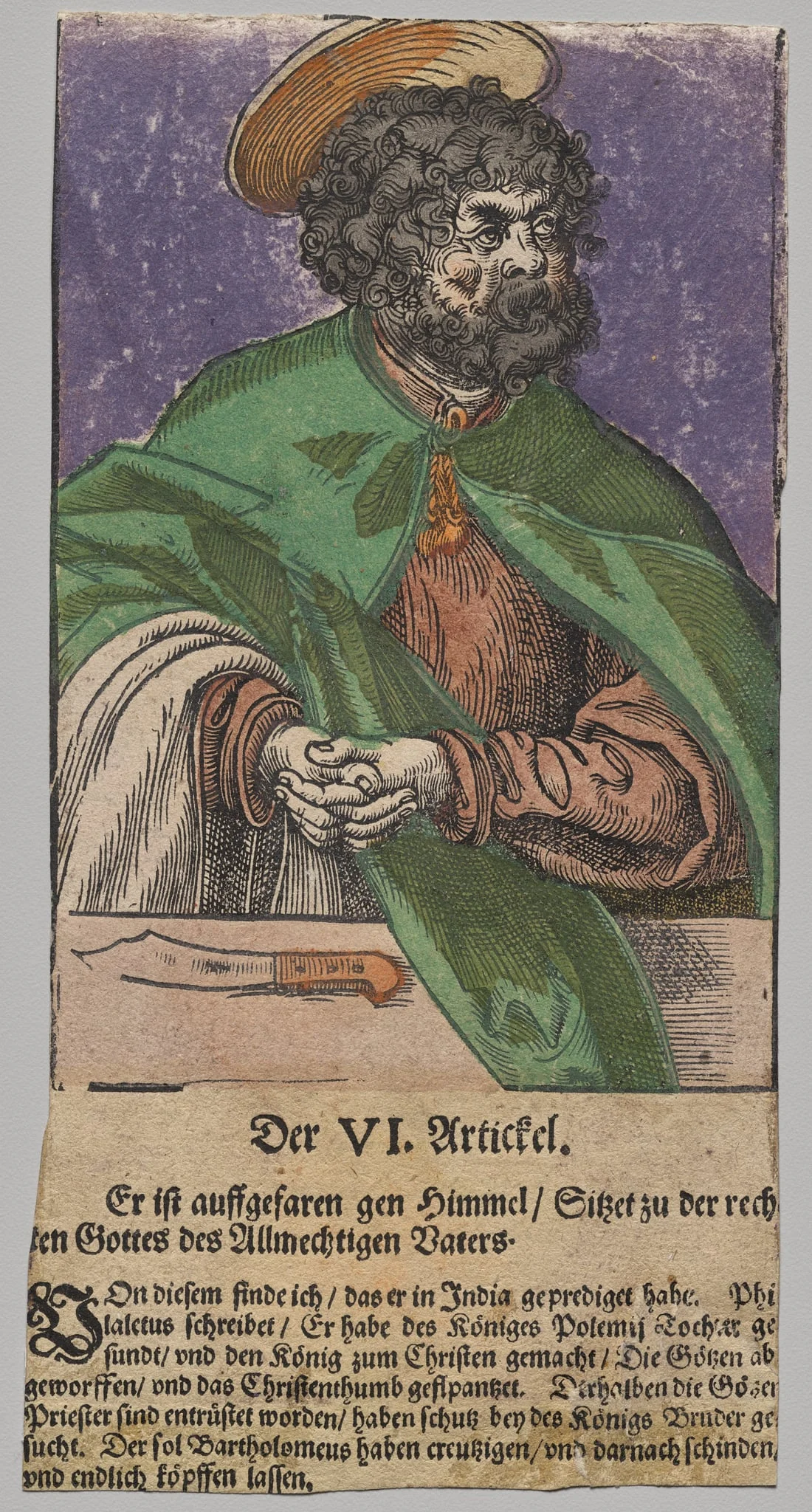 Bartholomew from Christ, the Apostles, and Saint Paul, by After Lucas Cranach the Elder, 1564