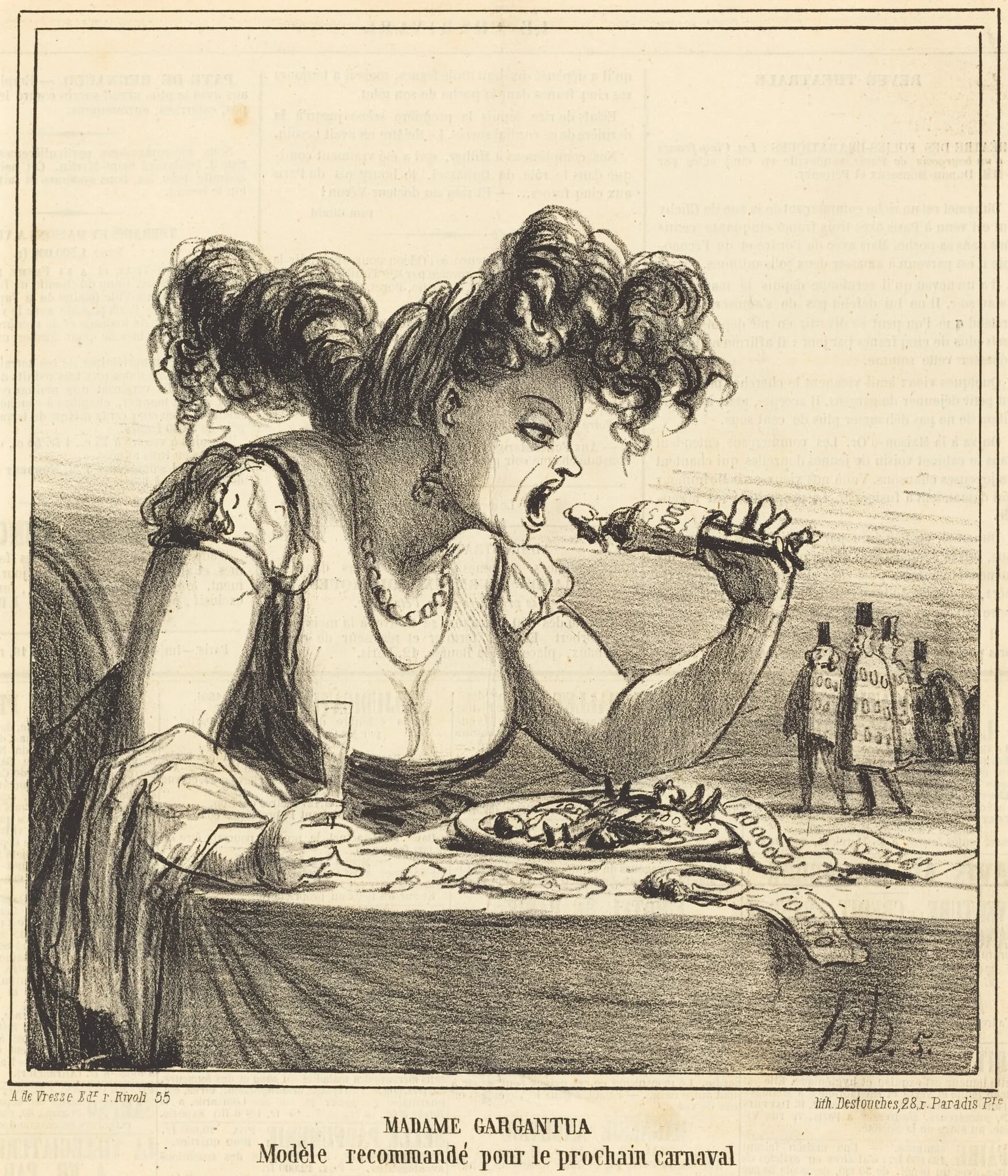 Madame Gargantua, by Honoré Daumier, ink, 1866